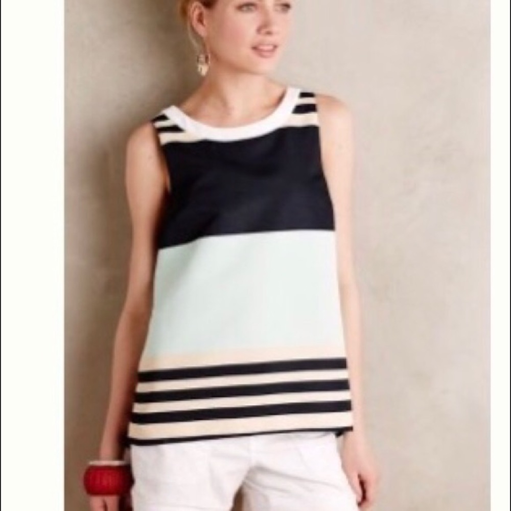 Anthropologie sleeveless striped top